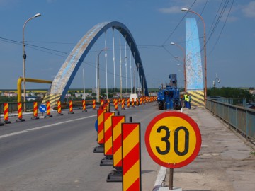 Podul rutier din Medgidia a intrat în reabilitare